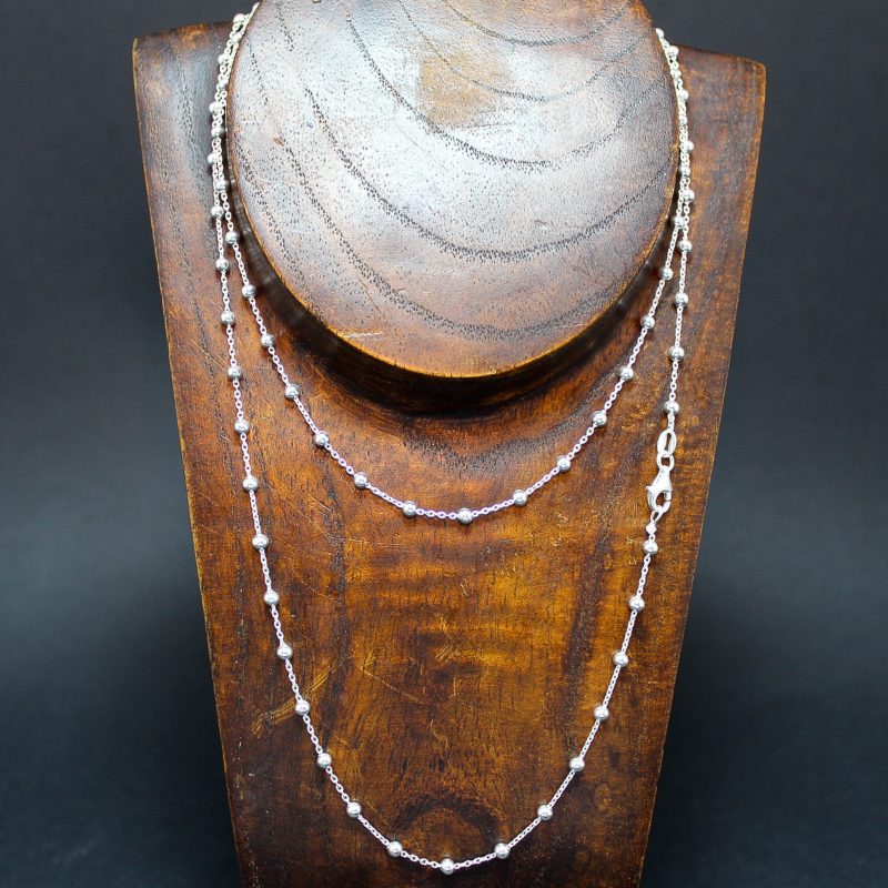 Cadena Forzada con Bolas 80cm