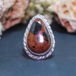 Anillo Obsidiana Caoba