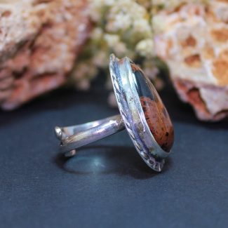 Anillo Obsidiana Caoba