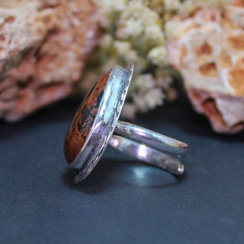 Anillo Obsidiana Caoba