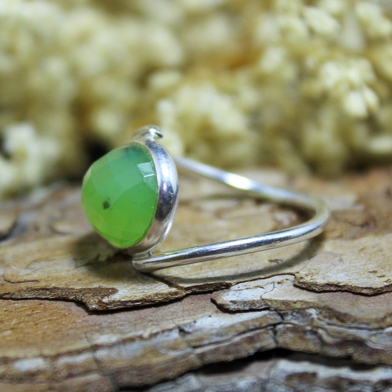 Anillo Prehnita Facetado Anillo Prehnita Facetado