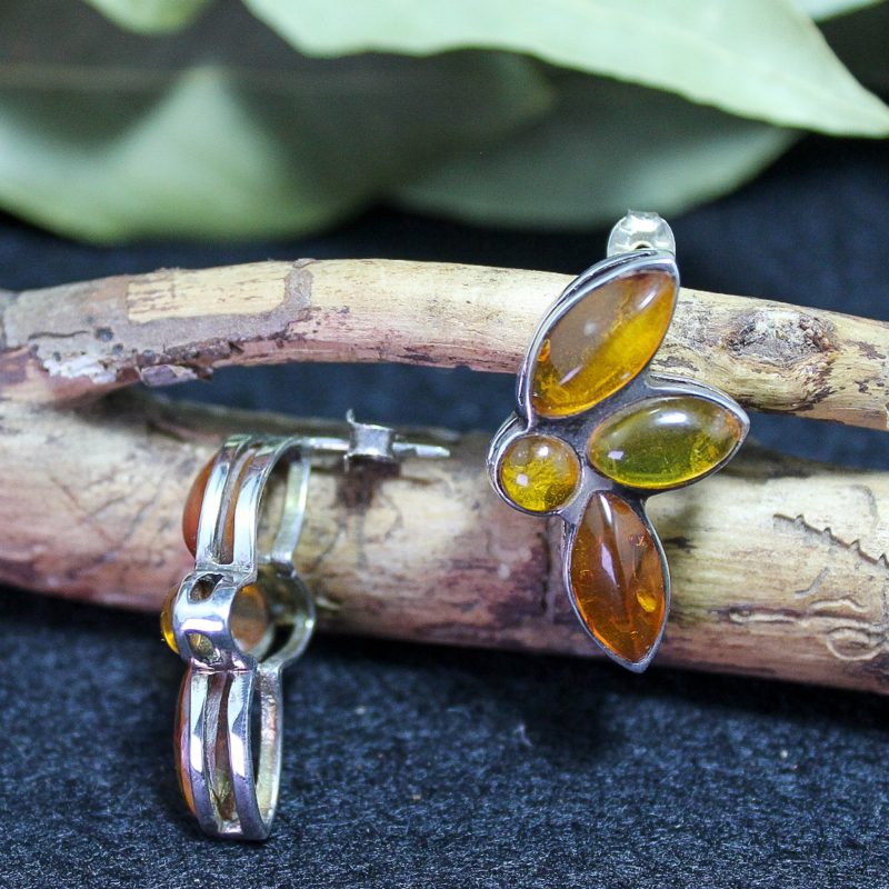 Pendientes Ámbar Abanico