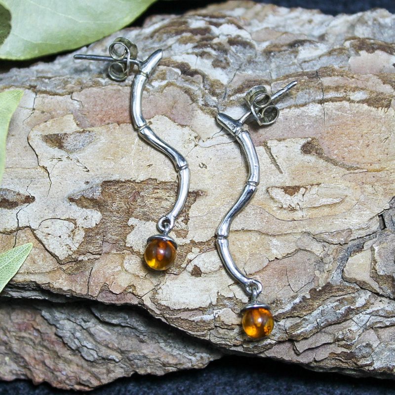 Pendientes Ámbar Bambú Pendientes Ámbar Bambú