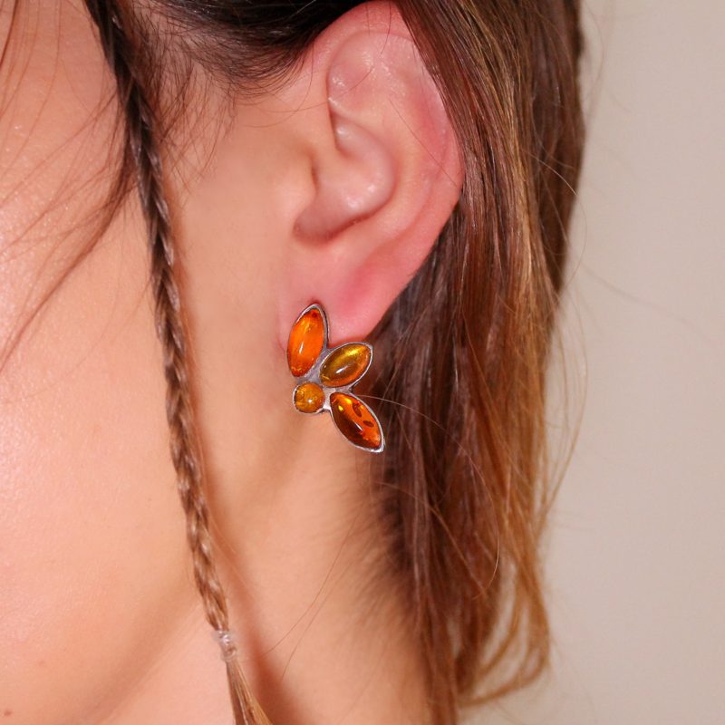 Pendientes Ámbar Abanico