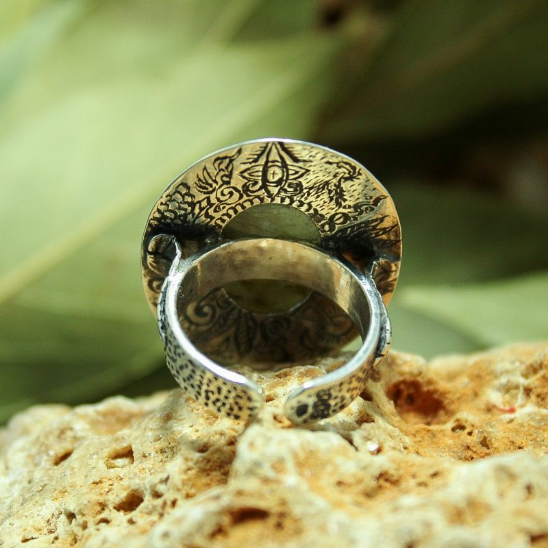 Anillo Labradorita Grabado