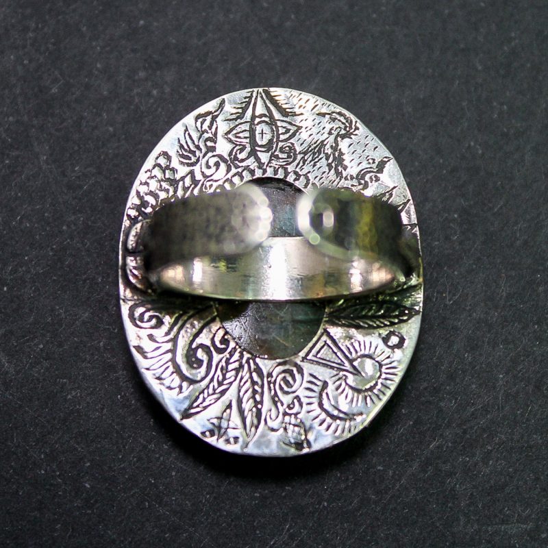 Anillo Labradorita Grabado