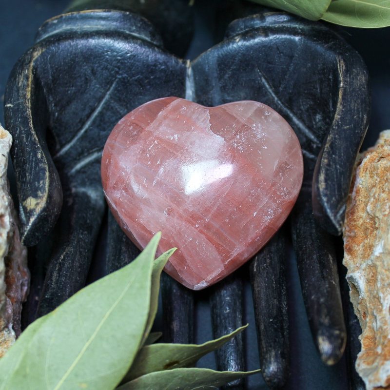 Corazón Calcita Rosa Corazón Calcita Rosa