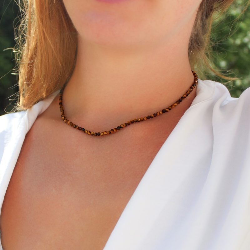 Collar Ojo de Tigre 3mm Collar Ojo de Tigre 3mm