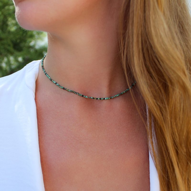 Collar Turquesa Africana 2mm