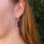 Pendientes Granate Chip