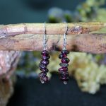 Pendientes Granate Chip