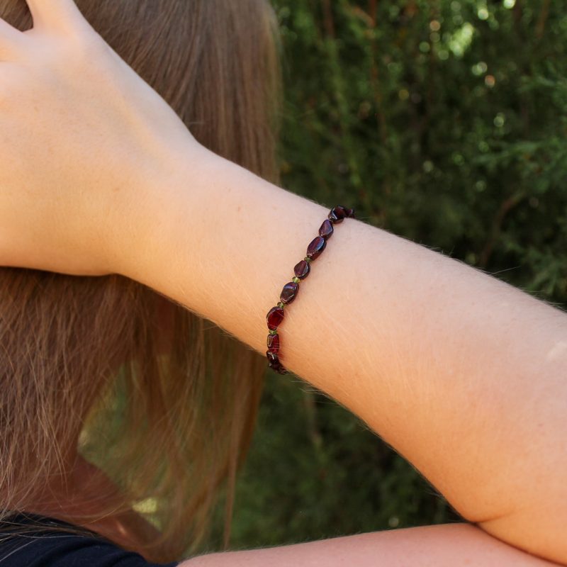 Pulsera Granate y Esmeralda Pulsera Granate y Esmeralda