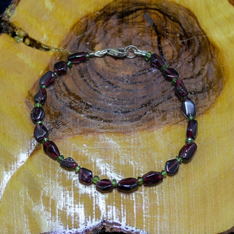 Pulsera Granate y Esmeralda Pulsera Granate y Esmeralda
