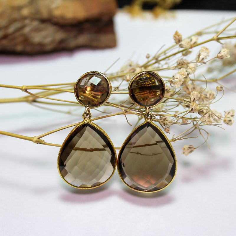 Pendientes Cuarzo Ahumado Pendientes Cuarzo Ahumado