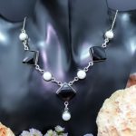 Collar Cuarzo Ahumado y Perlas