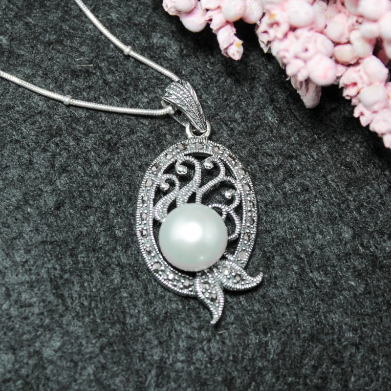 Colgante Perla con Marquesitas
