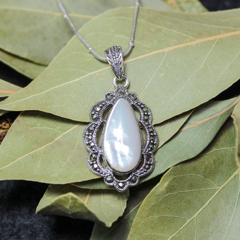 Colgante Perla con Marquesitas