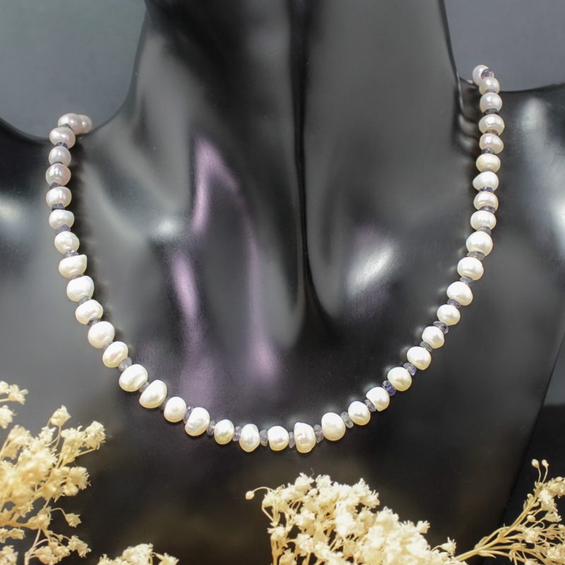Collar Perlas y Zafiro Collar Perlas y Zafiro