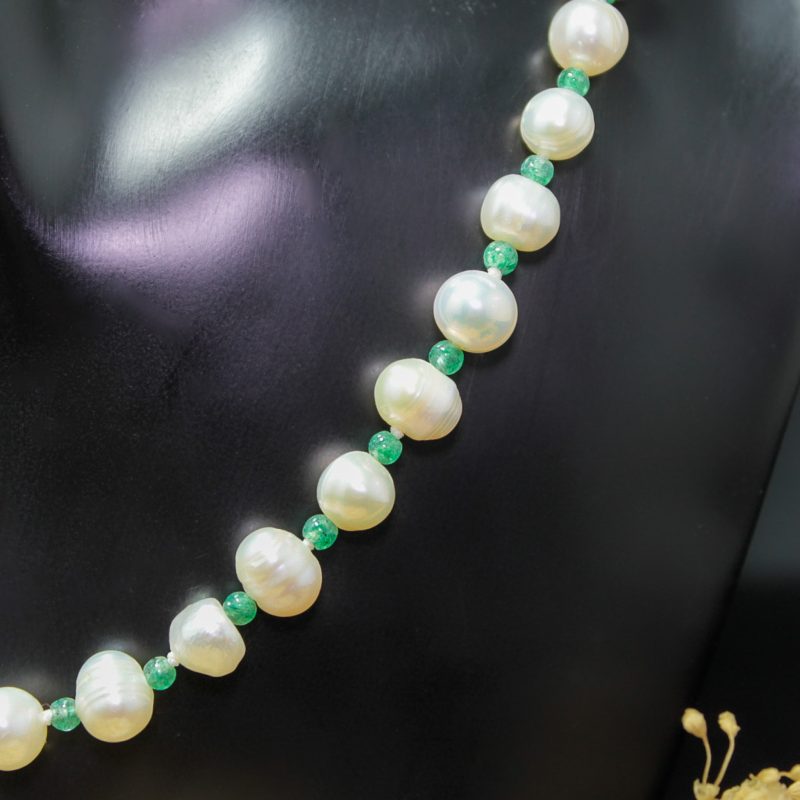 Collar Perlas y Aventurina Collar Perlas y Aventurina