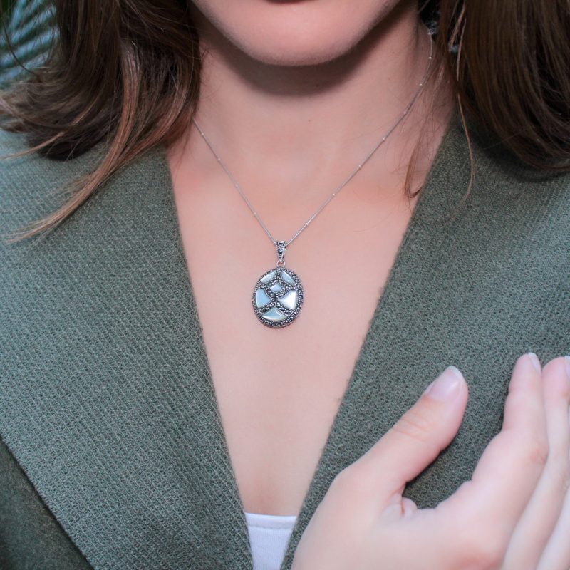 Colgante Perla con Marquesitas Colgante Perla con Marquesitas