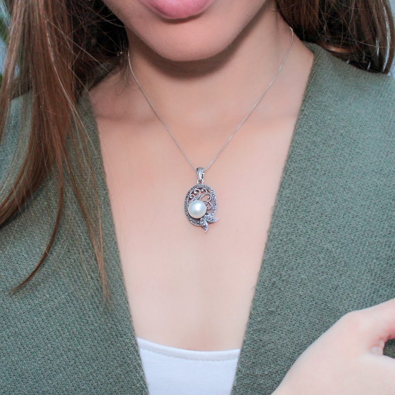 Colgante Perla con Marquesitas