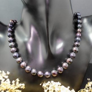 Collar Perlas Negras 10mm