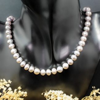 Collar Perlas Grises 9mm