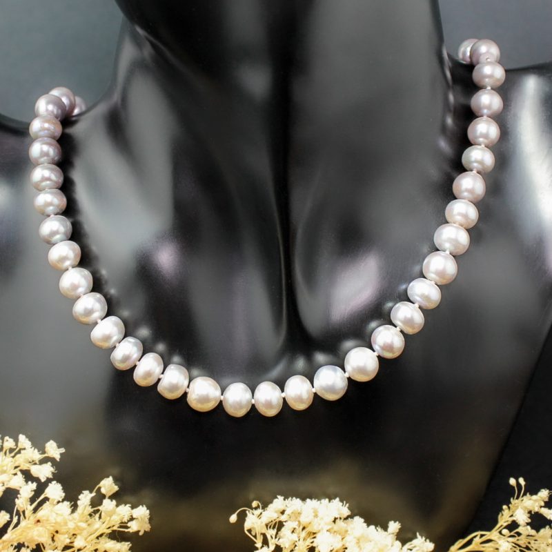 Collar Perlas Grises 9mm Collar Perlas Grises 9mm