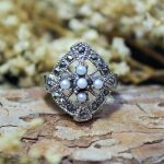 Anillo Perlas y Marquesitas