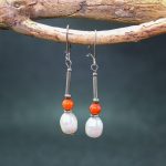 Pendientes Coral y Perlas