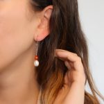 Pendientes Coral y Perlas