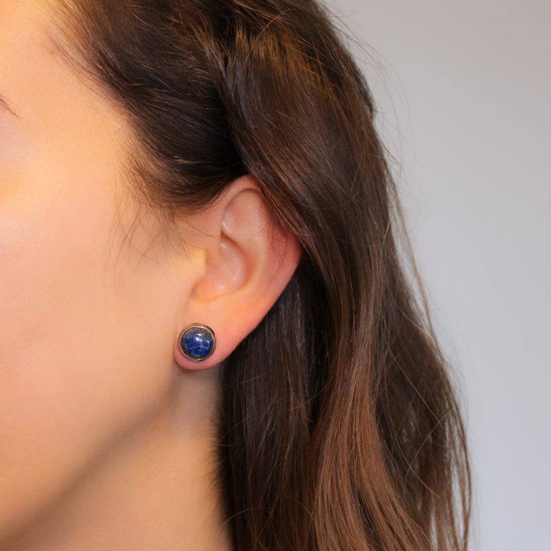 Pendientes Lapislázuli Redondos Pendientes Lapislázuli Redondos