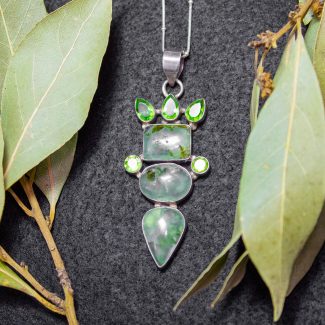 Colgante Prehnita y Peridoto