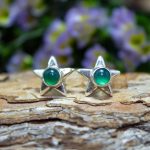 Pendientes Onix Verde Estrella