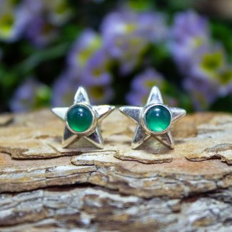 Pendientes Onix Verde Estrella
