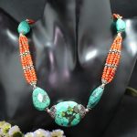 Collar Turquesas y Coral