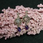 Pendientes Cuarzo Rosa y Amatista