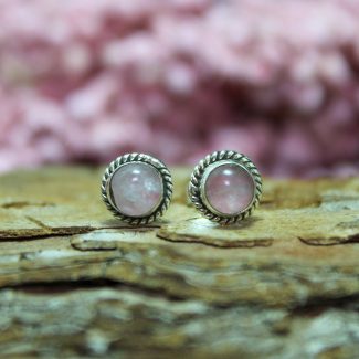 Pendientes Cuarzo Rosa