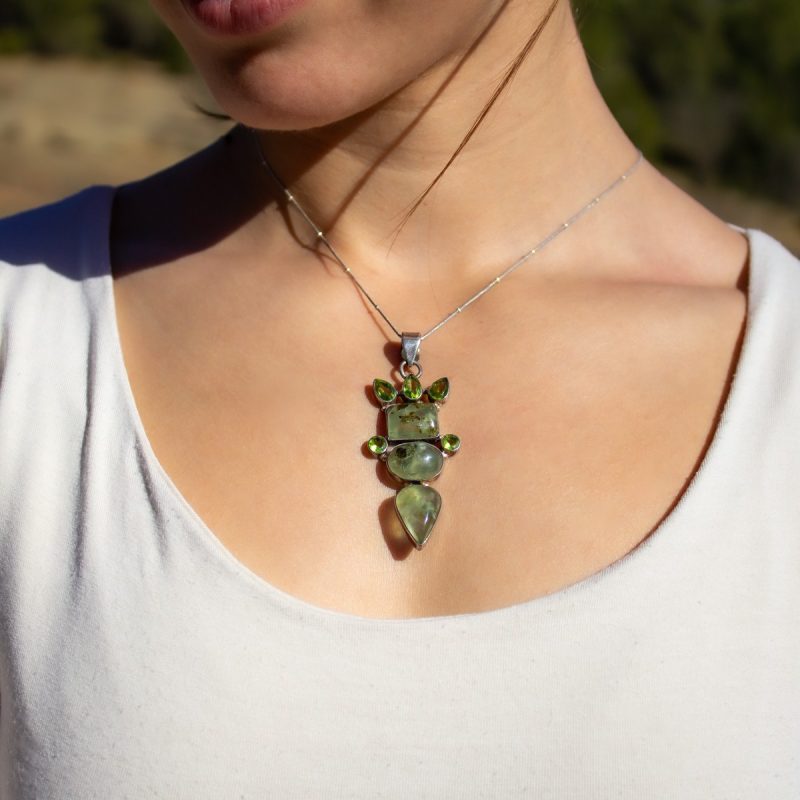 Colgante Prehnita y Peridoto Colgante Prehnita y Peridoto