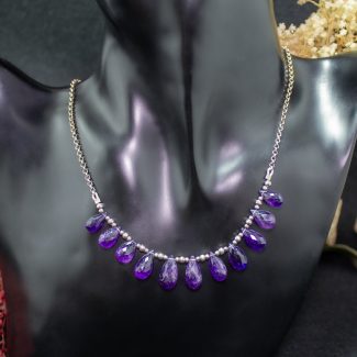 Collar Amatistas Gotas