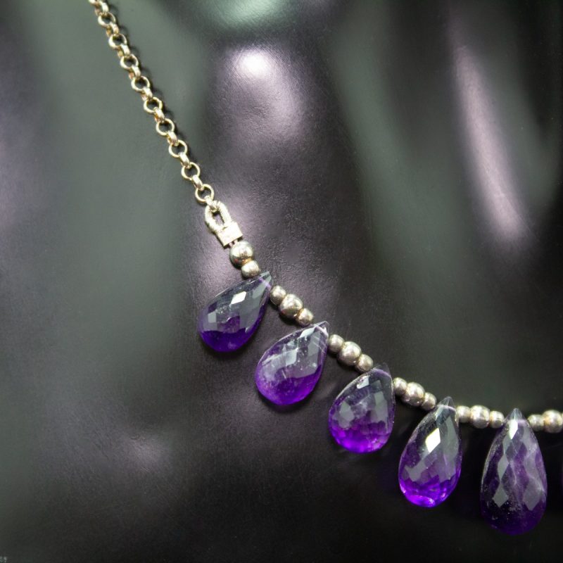 Collar Amatistas Gotas