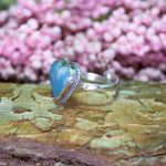 Anillo Aguamarina Corazón