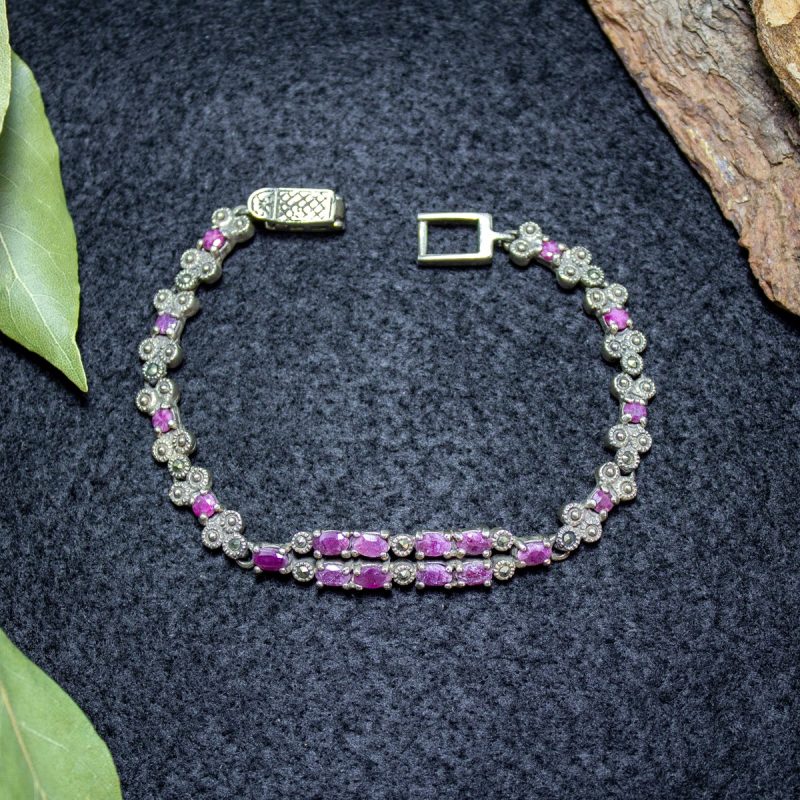 Pulsera Rubí y Marquesitas