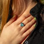 Anillo Aguamarina Corazón