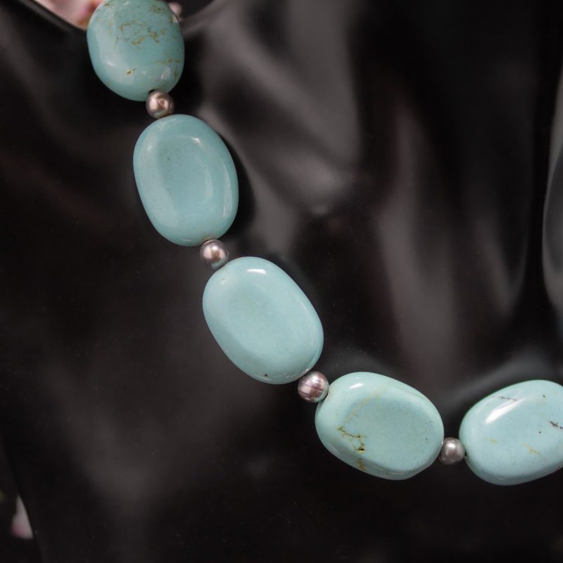 Collar Turquesa y Perlas