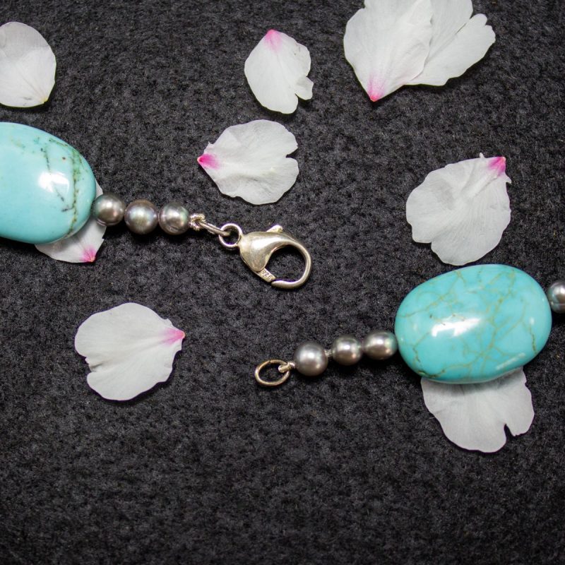 Collar Turquesa y Perlas