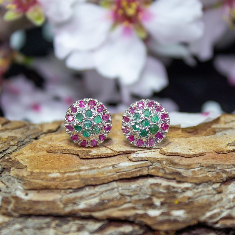 Pendientes Rubí y Esmeralda Pendientes Rubí y Esmeralda