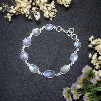 Pulsera Labradorita Facetada