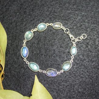 Pulsera Labradorita Facetada