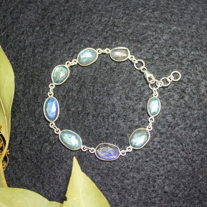 Pulsera Labradorita Facetada